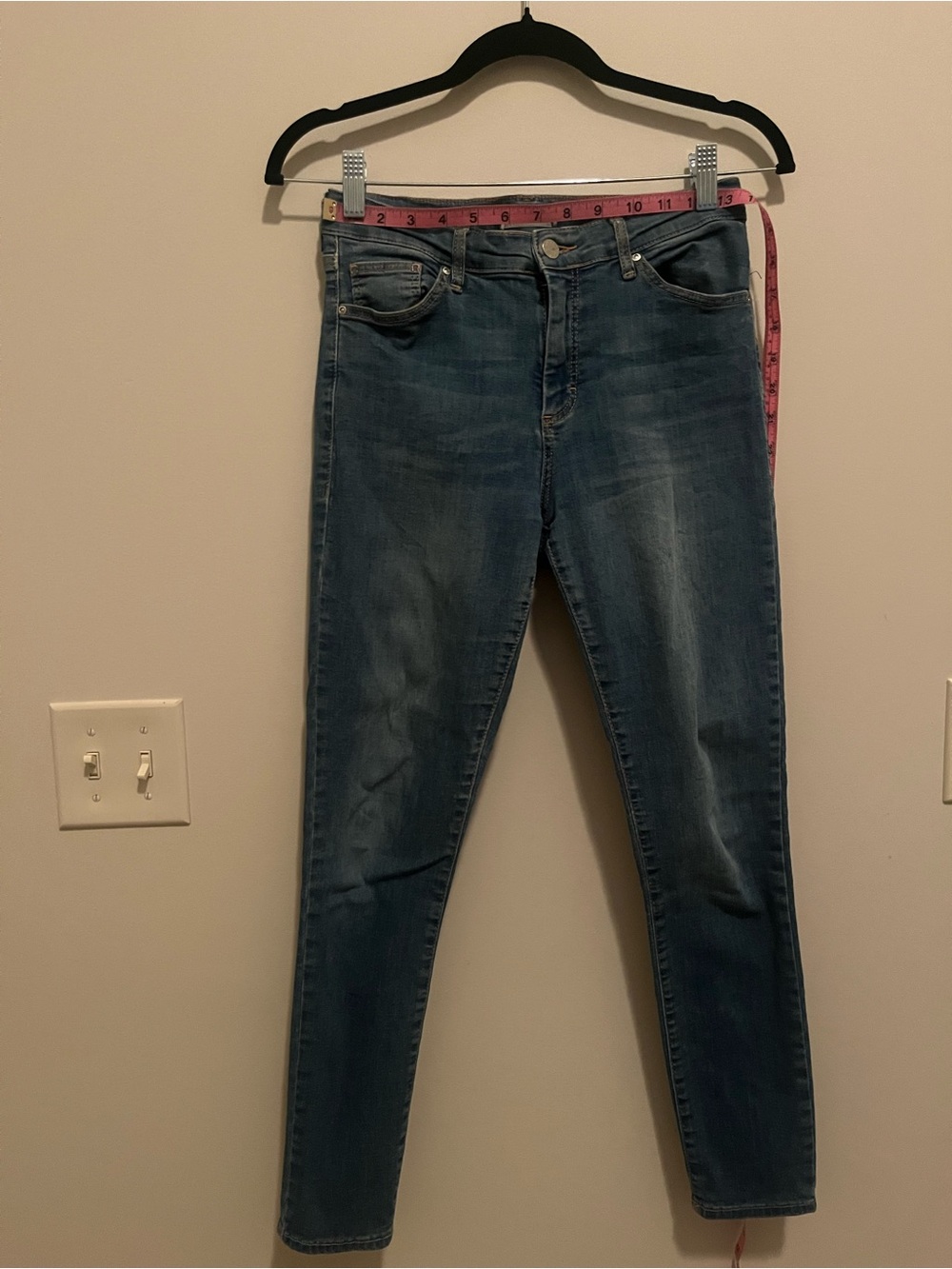 Topshop Indigo Skinny Jeans Leigh moto size W28